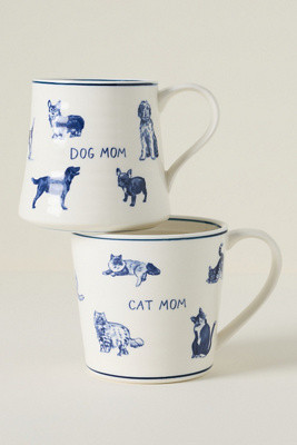 Molly Hatch Stoneware Dog and Cat Mom Mug | Anthropologie (US)