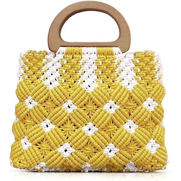 DabuLiu Hand-Woven Boho Color Matching Women's Summer Beach Tote Bag Crochet Clutch Bag Woven Env... | Walmart (US)