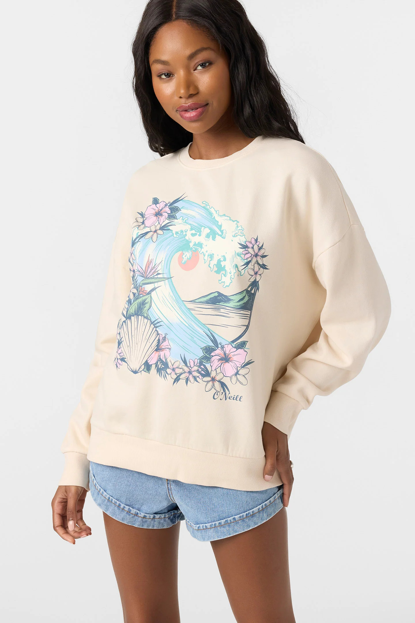 Solis Crew Crew Neck Fleece - Tapioca | O'Neill | O'Neill