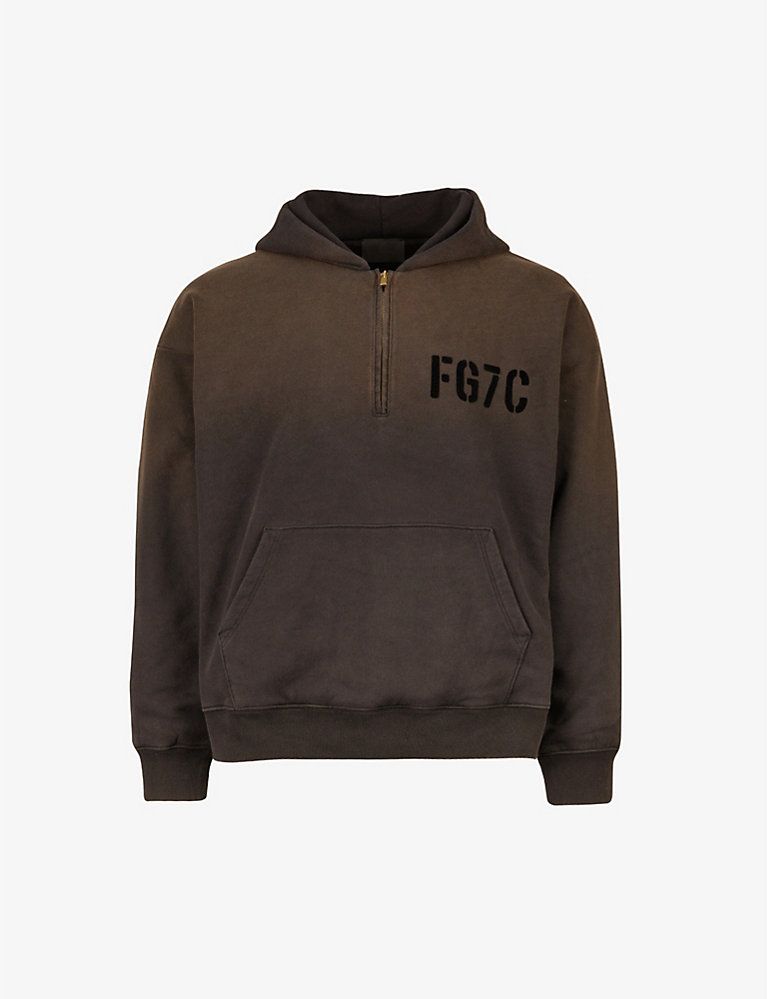 FEAR OF GOD FG7C brand-flocked cotton-jersey hoody | Selfridges