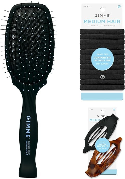 Gimme Beauty - Medium Hair Brush - Damage-Free Detangling Hair Brush - Soft Bristle Brush with An... | Amazon (US)