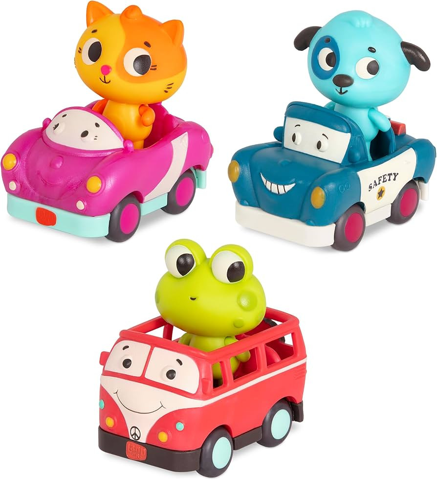 B. toys- Mini Riders- Cars & Animal Characters – Smart Car, Police Car, Van – Toy Cars for To... | Amazon (US)