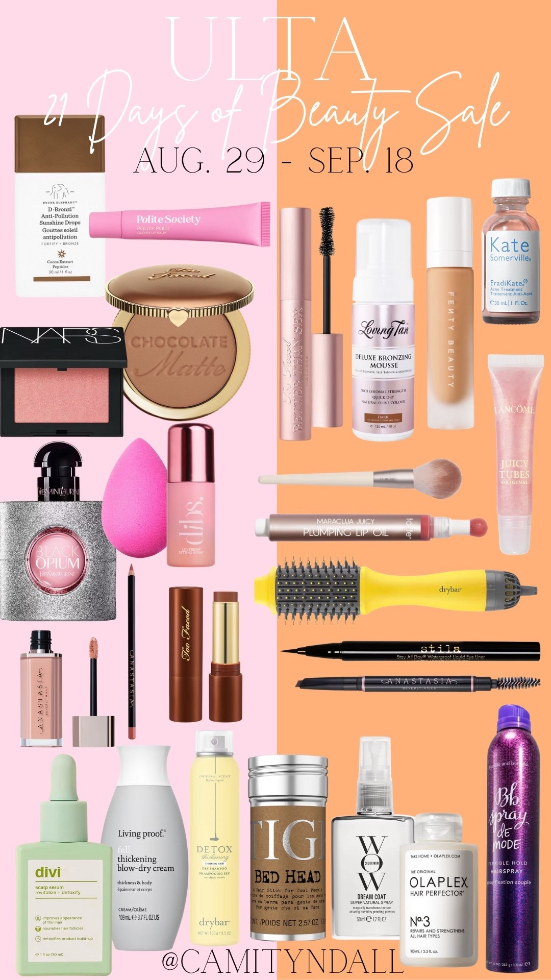 Ulta 21 days of beauty sale starts tomorrow! Aug. 29 - Sep. 18! 

Daily deals 50% off! 

#LTKBeauty #LTKFindsUnder50 #LTKSaleAlert