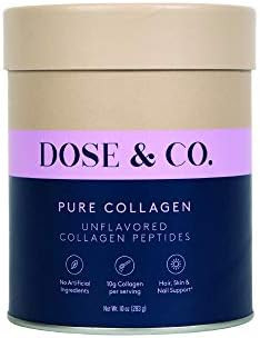 Dose & Co Pure Collagen Powder Unflavored 10oz (283g) – Hydrolyzed Collagen Peptides Supplement... | Amazon (US)