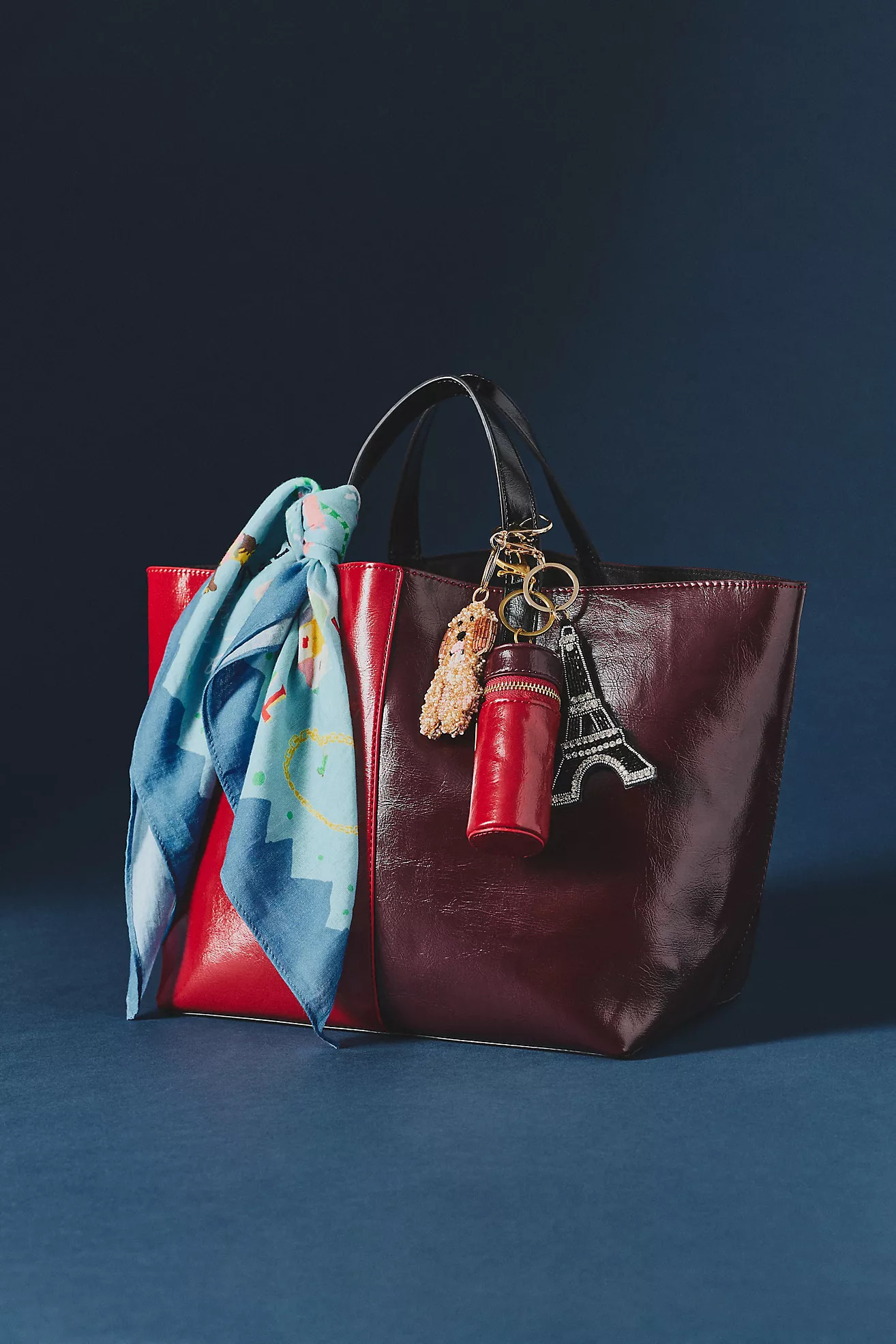 Maeve Two-Toned Waxy Tote | Anthropologie (US)