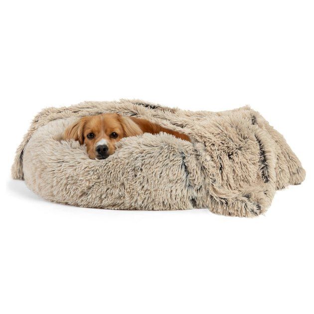 Best Friends by Sheri The Original Calming Donut Dog Bed & Throw Dog Blanket | Chewy.com