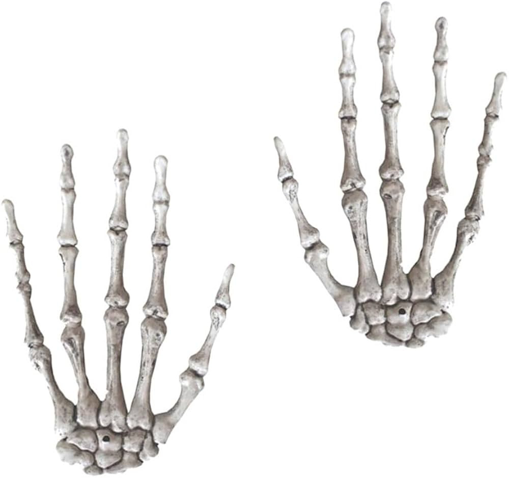 Baluue Halloween Skeleton Hands Props Plastic Skeleton Party Decor Realistic Skeleton Looking Fak... | Amazon (CA)