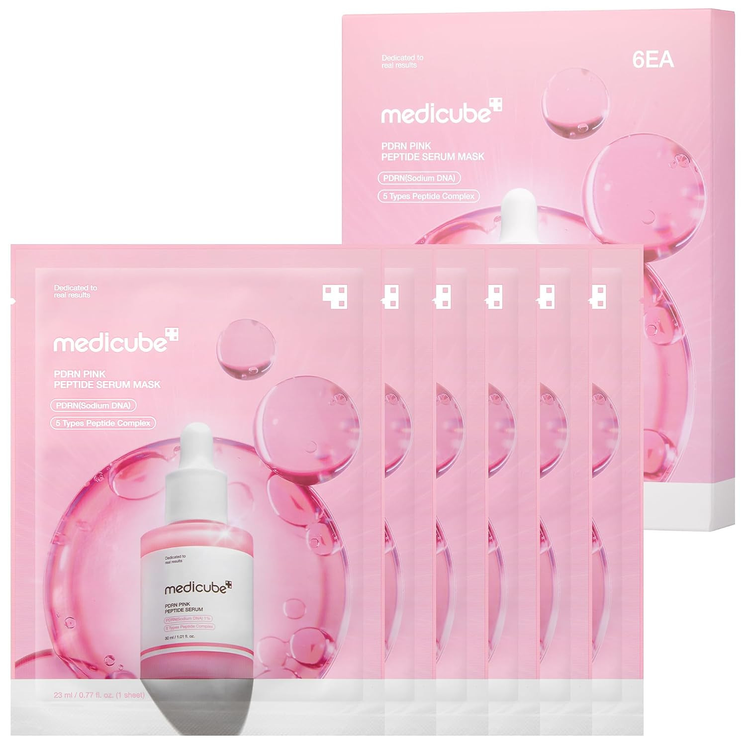 medicube PDRN Pink Peptide Ampoule Sheet Mask 6EA | Amazon (US)