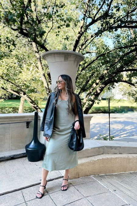 The silk dress and leather jacket from Abercrombie x Kathleen Post are a must have for your fall wardrobe !

#LTKSale #LTKparties #LTKworkwear