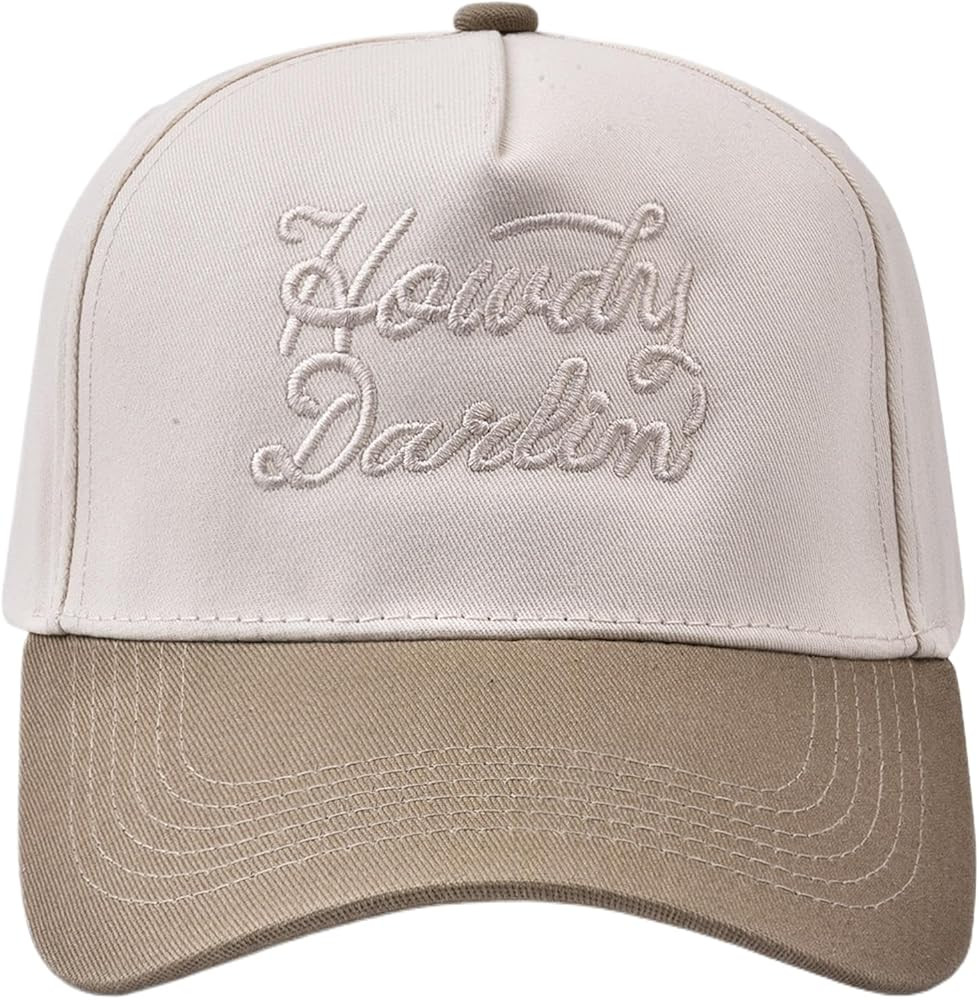 Howdy Darlin' Vintage Hat Two-Tone Funny Trucker Hat Trendy Embroidered Baseball Cap for Women Me... | Amazon (US)