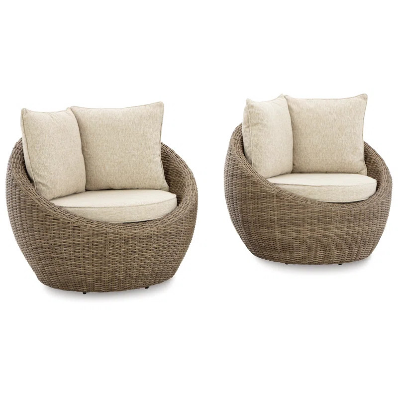 Rosecliff Heights Ciska Swivel Patio Chair with Cushions & Reviews | Wayfair | Wayfair North America