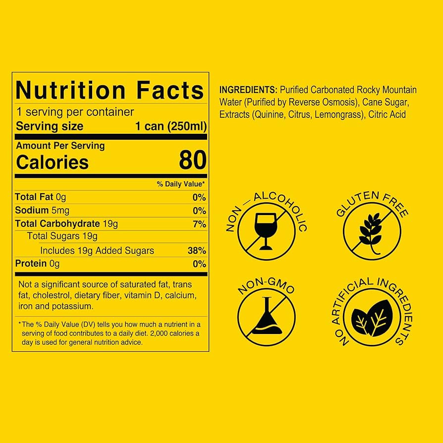 Strongwater Sparkling Indian Tonic Water - 12 Pack Cans (8.4 Fl Oz Each) - Premium Mixer with Qui... | Amazon (US)