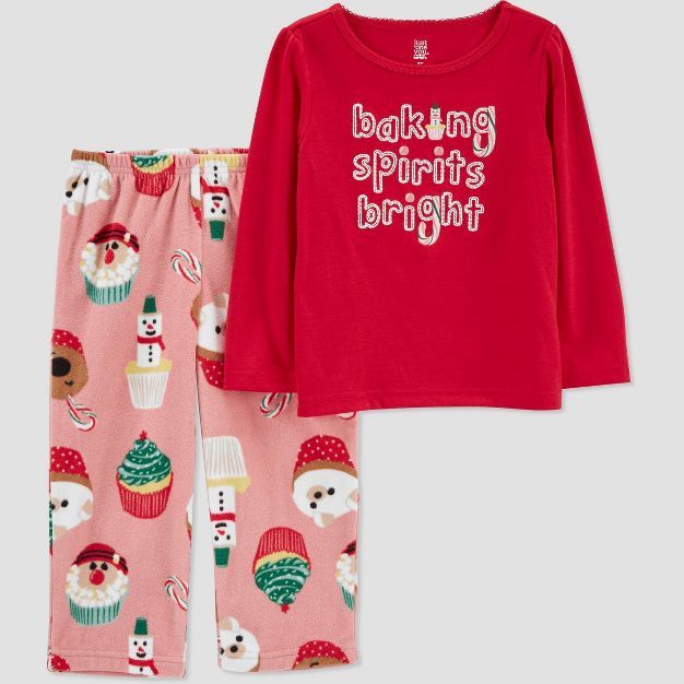 Carter's Just One You® Toddler Girls' 2pc Christmas Cupcakes Pajama Set - Pink | Target