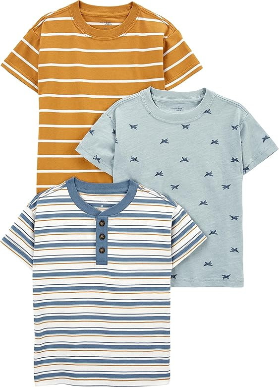 Simple Joys by Carter's Baby Boys' 3-Pack Short-Sleeve Tee Shirts | Amazon (US)