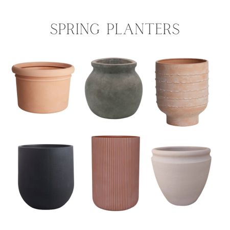 Spring planters, at home, outdoor planters, terracotta planter outdoor urn, tall planters, small planters 

#LTKSpringSale #LTKfindsunder100 #LTKSeasonal