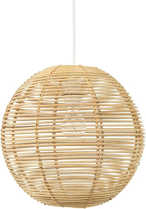 Kouboo Palau Continuous Weave Wicker Ball Pendant Lamp, Natural | Amazon (US)