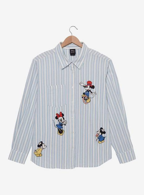 Disney Mickey and Friends Fair Women's Plus Size Long Sleeve Button-Up | BoxLunch