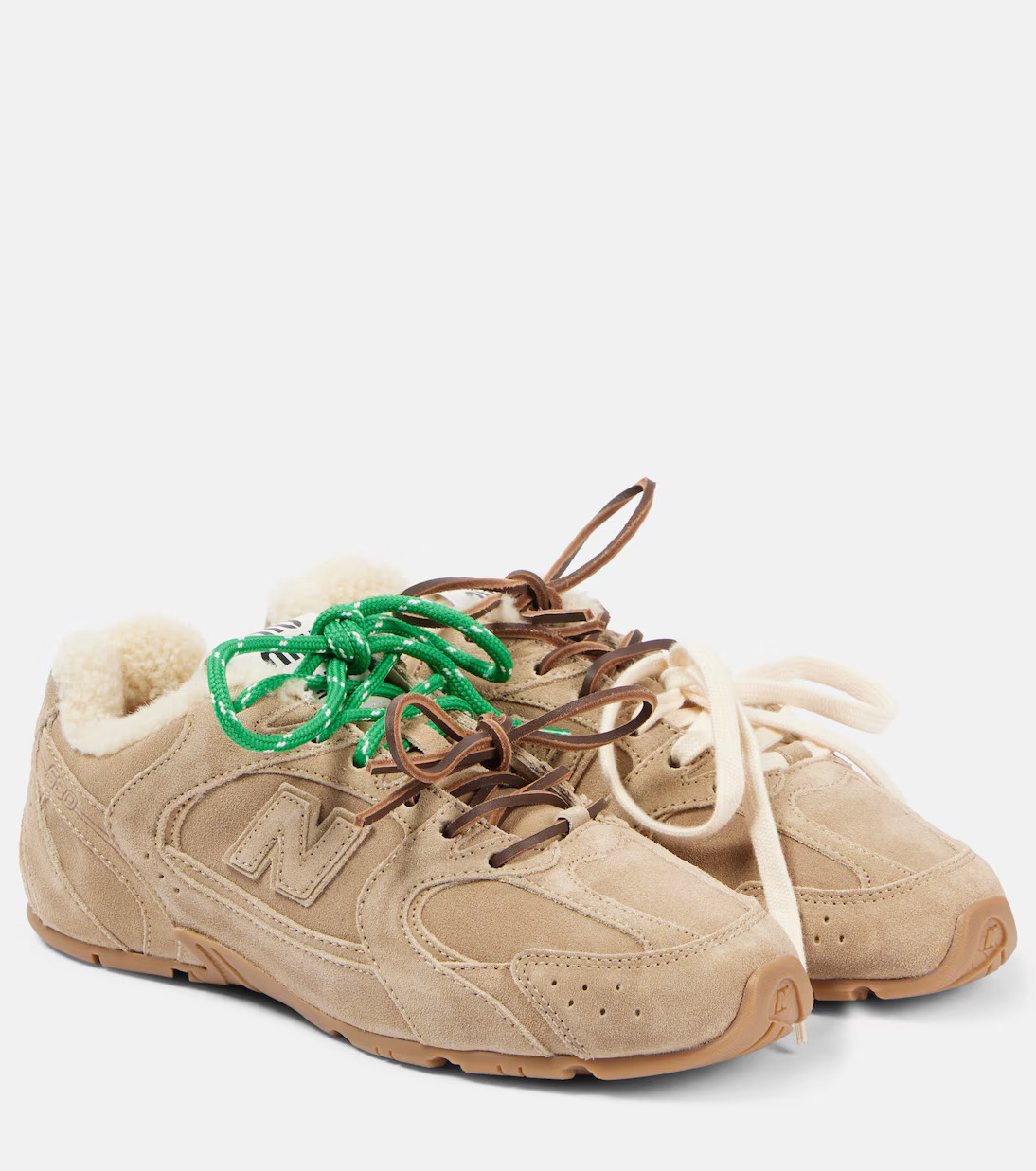 x New Balance 530SL shearling-lined suede sneakers | Mytheresa (UK)