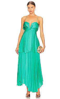 Acler Islington Midi Dress in Biscayne Green from Revolve.com | Revolve Clothing (Global)