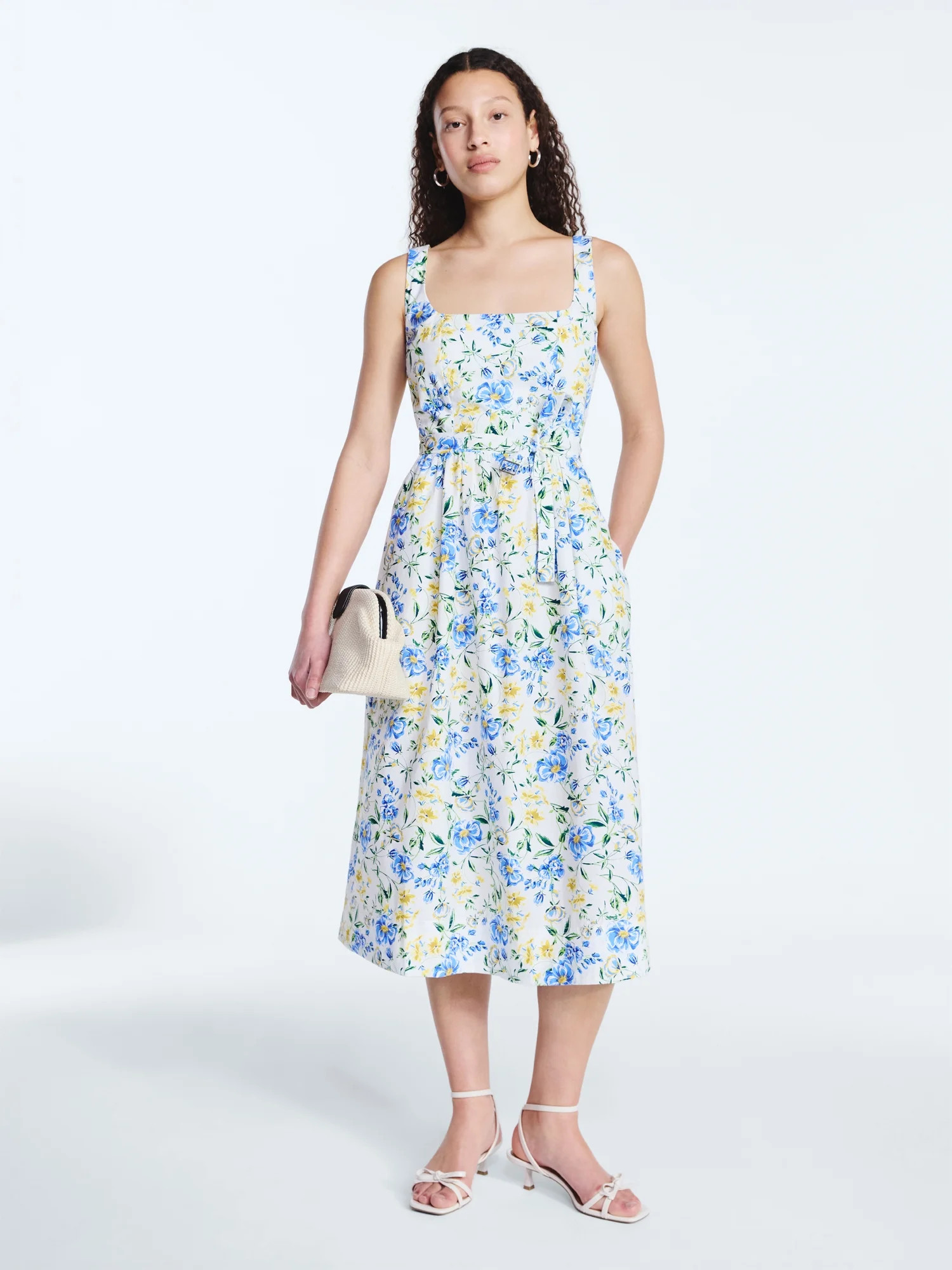 Free Assembly Women’s and Women's Plus Sleeveless Belted Cotton Midi Dress, Sizes XS-4X | Walmart (US)