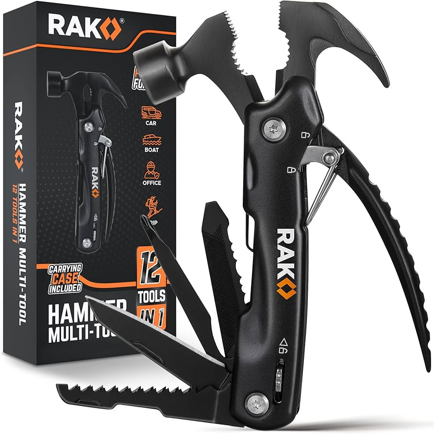 RAK Hammer Multitool BirthdayGifts for Men - Cool Unique Gifts Who Have Everything - Compact DIY ... | Amazon (US)