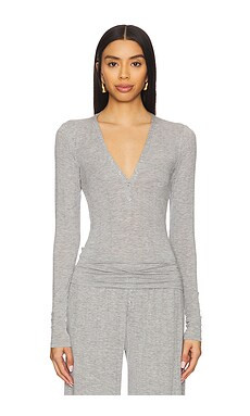 Negative Underwear Whipped Henley in Heather Grey from Revolve.com | Revolve Clothing (Global)