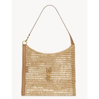 Saint Laurent Oxalis Raffia Crochet and Vegetable-Tanned Leather Handbag  | Bloomingdale's Handba... | Bloomingdale's (US)