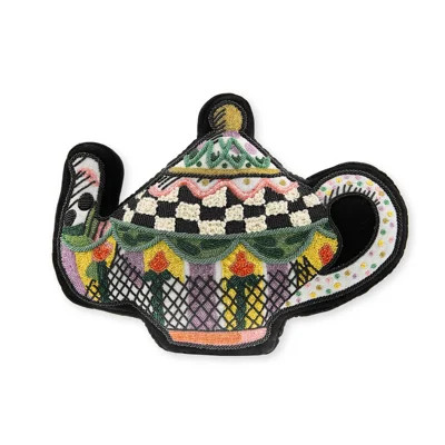 Teapot Shaped Embellished Throw Pillow | Wayfair North America