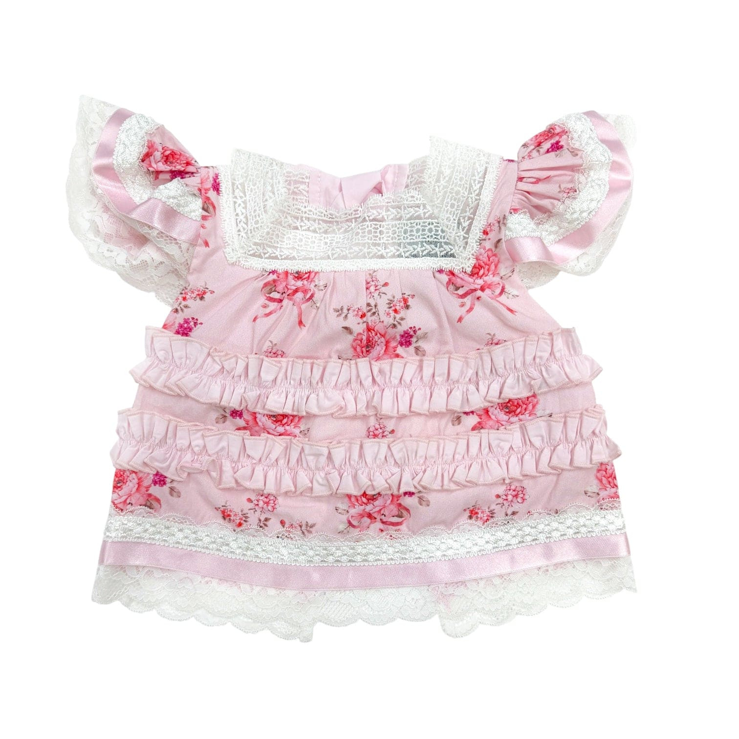Amelia Pink Flower Print Short Sleeve Top | petite maison kids