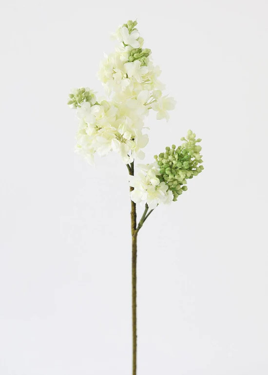 Fake Lilacs Flower in Cream - 25 | Afloral (US)