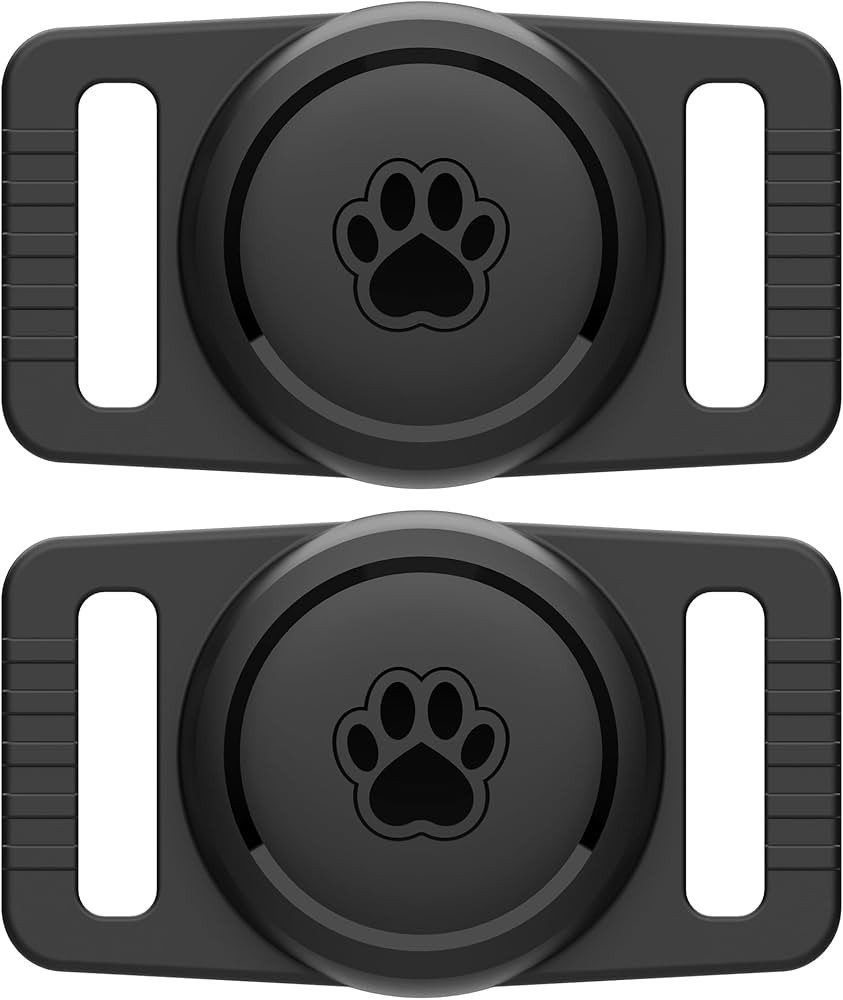 Airtag Dog Collar Holder 2 Pack,Waterproof cat Collar Holder for Apple AirTag, Silicone Air Tags ... | Amazon (US)