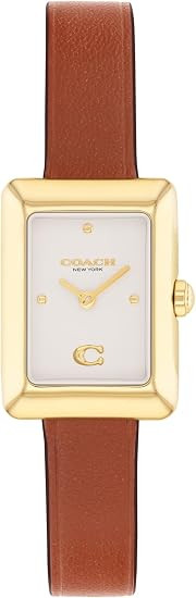 COACH Mara Women’s Small Quartz Watch – 2-Hand Analog Display – Genuine Leather Strap – T... | Amazon (US)