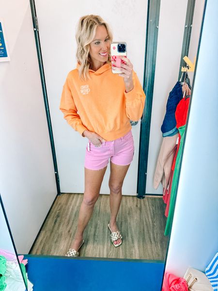 How fun are these colors for summer? 

Fleece pullover / high waisted shorts / Old Navy try on / spring outfit 

#LTKfindsunder50 #LTKfindsunder100