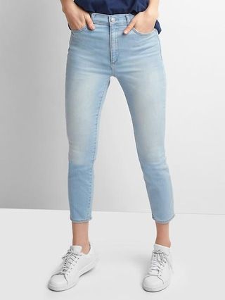 Gap Women Super High Rise True Skinny Crop Jeans Size 24 Regular - Light indigo | Gap US