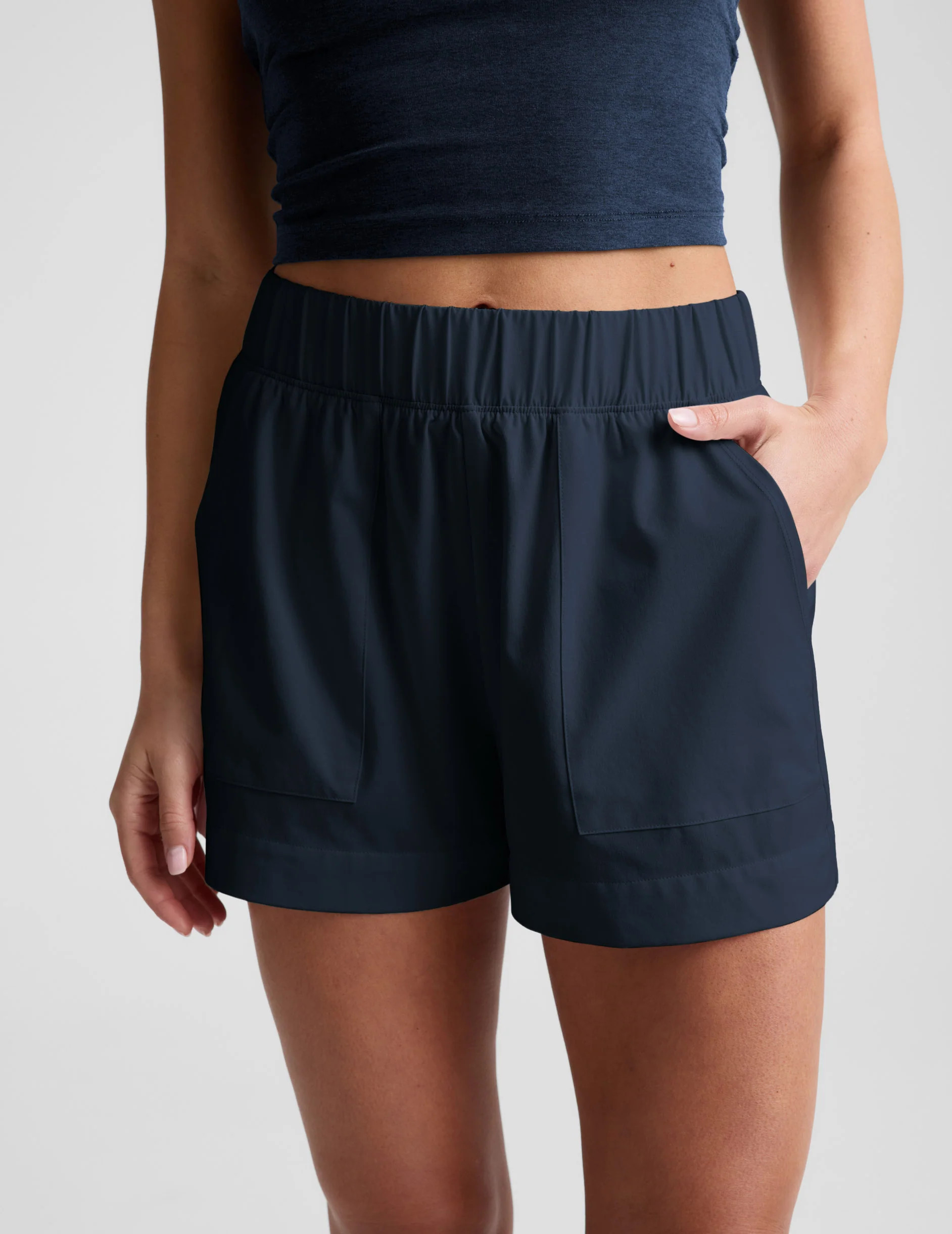 Women's Mid Rise 3" Stretch Easy Shorts - Nocturnal Navy | Beyond Yoga | Beyond Yoga