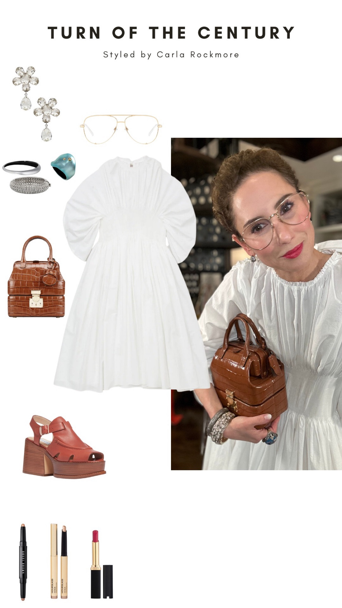 Here I go again with the Merchant Ivory influence. I just can't help it. , Getting dressed, has always been "playtime" for me, and once that Renata Brenha dress arrived, the gloves came off. Long white gloves with tiny buttons going up to the elbows at that 😬 🙄. PS I believe this is my fourth pair of @Gabriella Hearst Platforms... They are honestly the most comfortable platform that I have ever worn just saying...sales are happening 😜!!

Dress : @Renata Brenha @Matches.com
Earrings, antique Edwardian , sandals, Gabriella Hearst, Bobby brown duo eyeshadow in Taupe, Hourglass highlighter moonlight, L'oreal lip #173, Bag Tanner Kroll, Glasses Givenchy, Ring Sevan Bicacki, bangles India

#LTKSeasonal #LTKstyletip #LTKFind