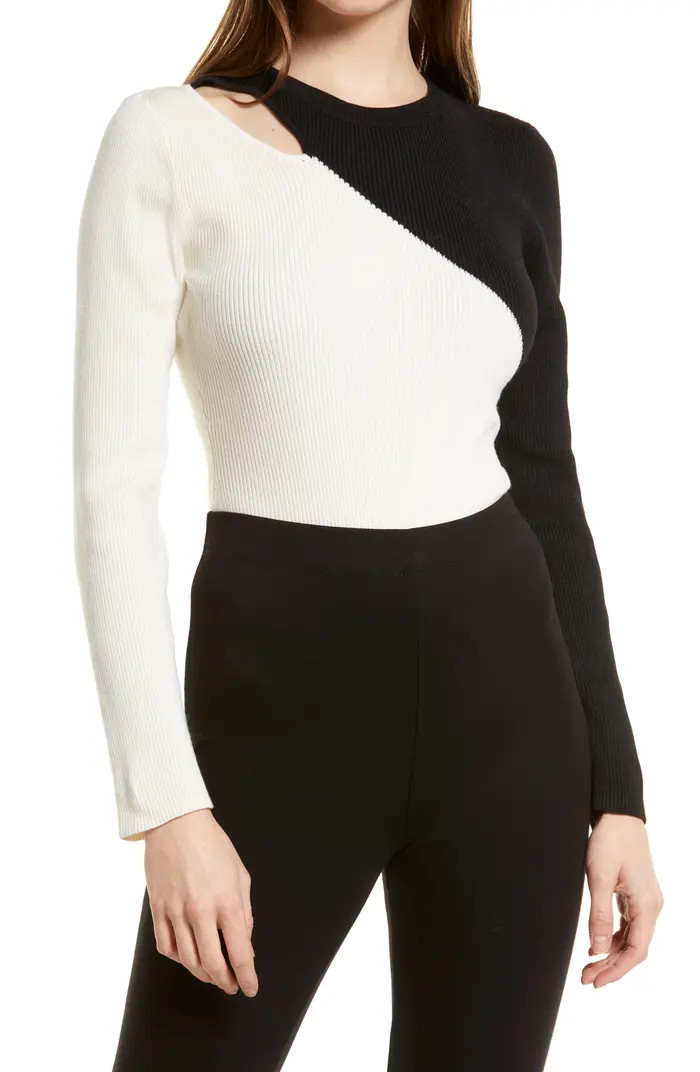 Astor Colorblock Long Sleeve Bodysuit | Nordstrom