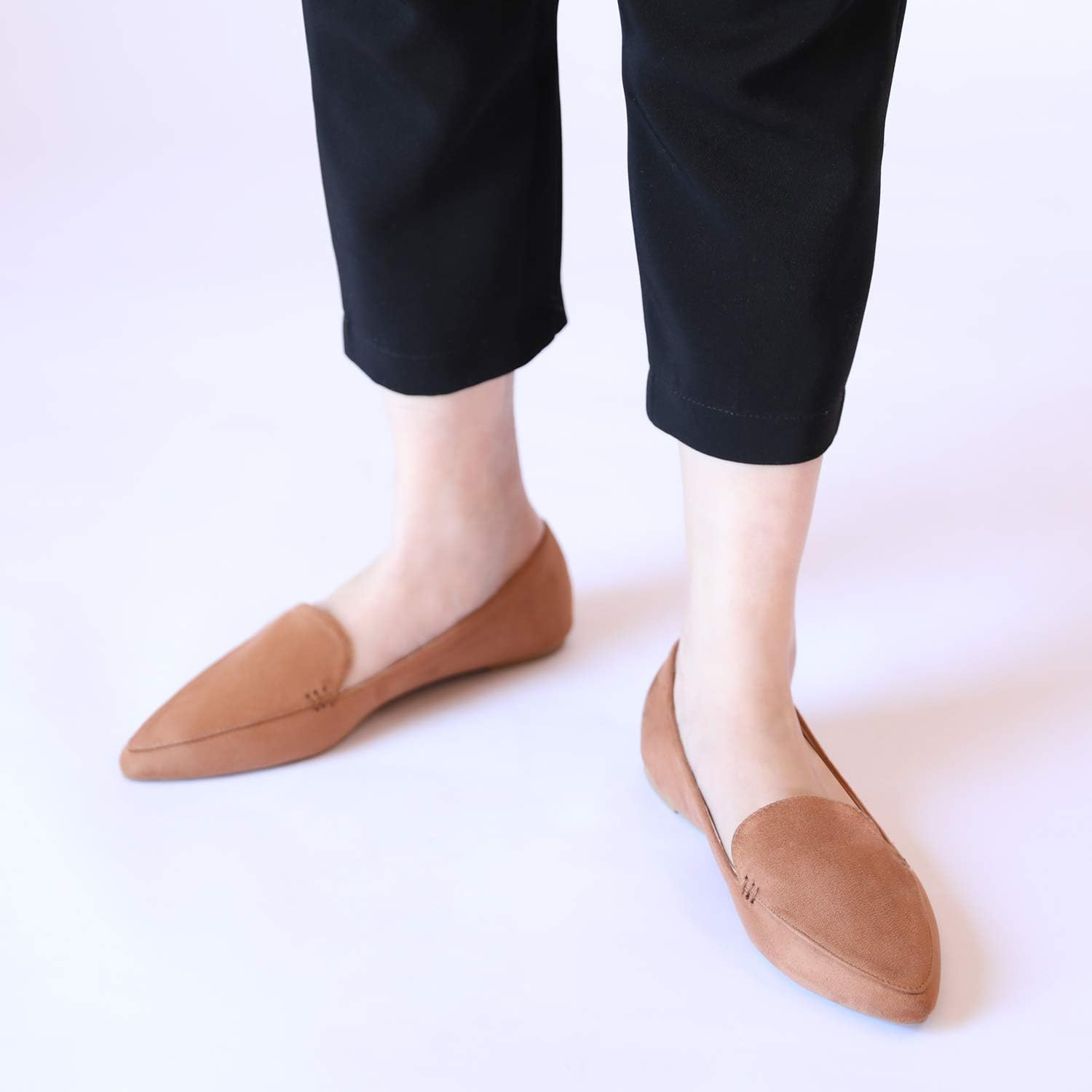 MUSSHOE Loafers for Women Comfortable Pointed Toe Women's Loafers & Slip-ons Women's Flats | Amazon (US)