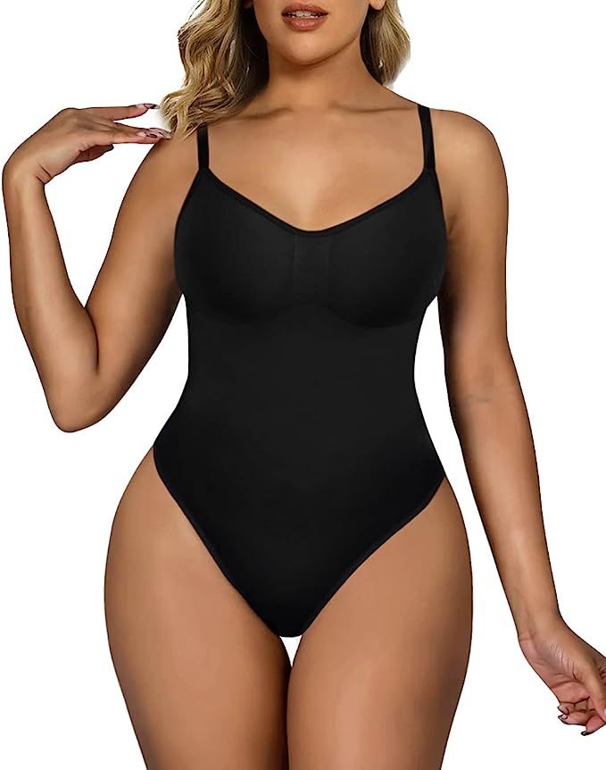 SHAPERX Bodysuit for Women Tummy Control Shapewear Seamless Sculpting Thong Body Shaper | Amazon (US)