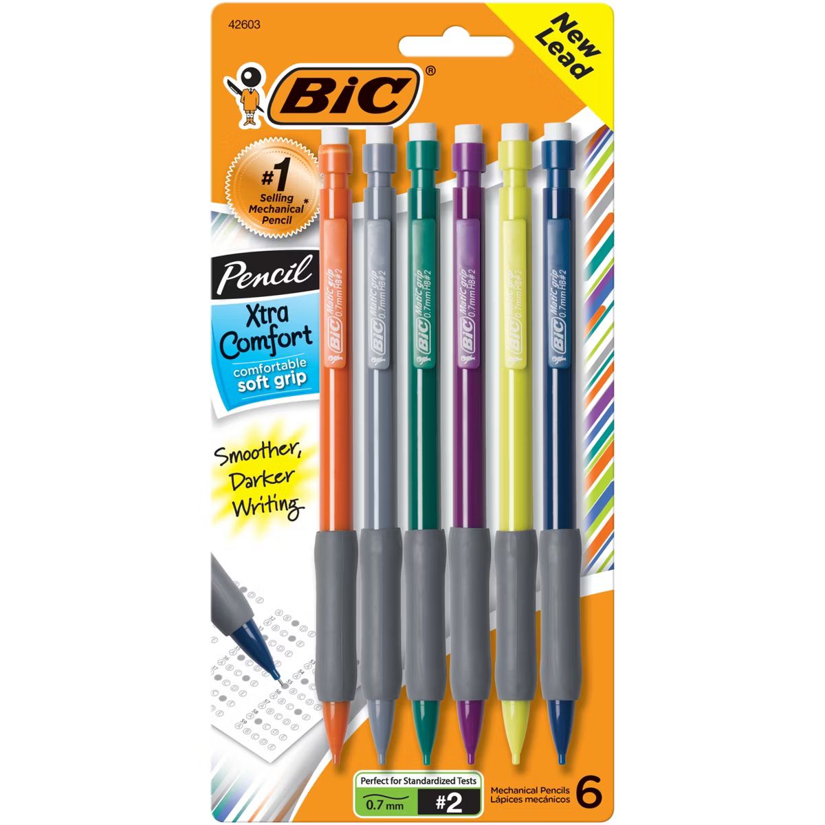 BIC #2 Mechanical Pencils, 0.7mm, 6ct - Multicolor | Target