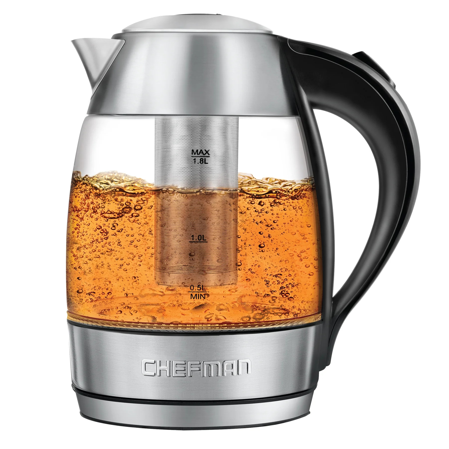 Chefman Electric Glass Kettle, Fast Boiling Water Heater w/ LED Lights | Walmart (US)