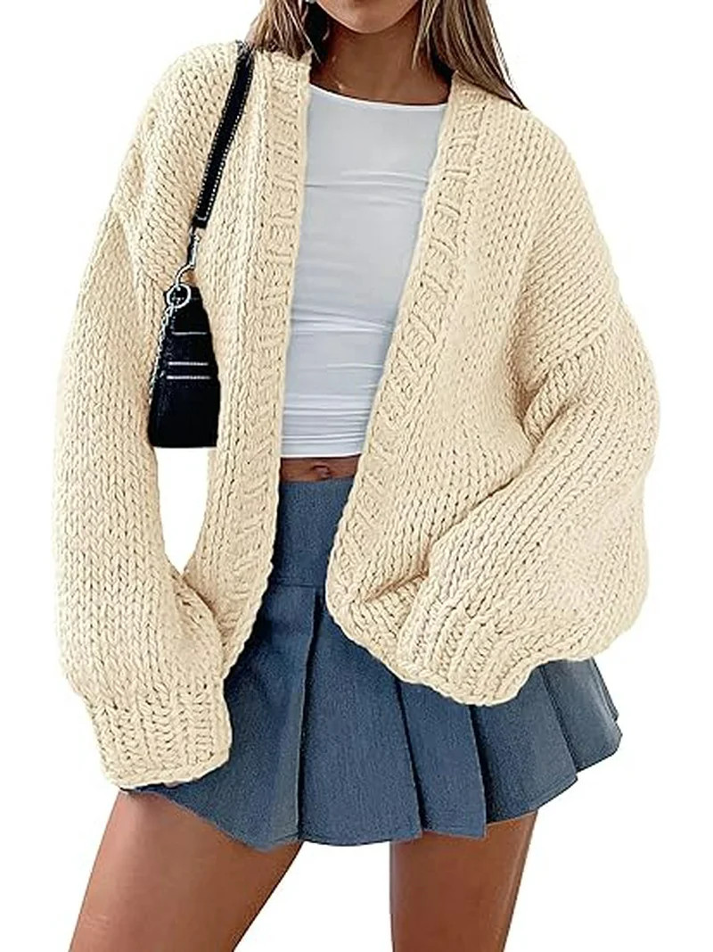 PRETTYGARDEN Womens Cardigan Sweaters 2025 Spring Fall Trendy Chunky Knit Outerwear Outfits Fashi... | Walmart (US)
