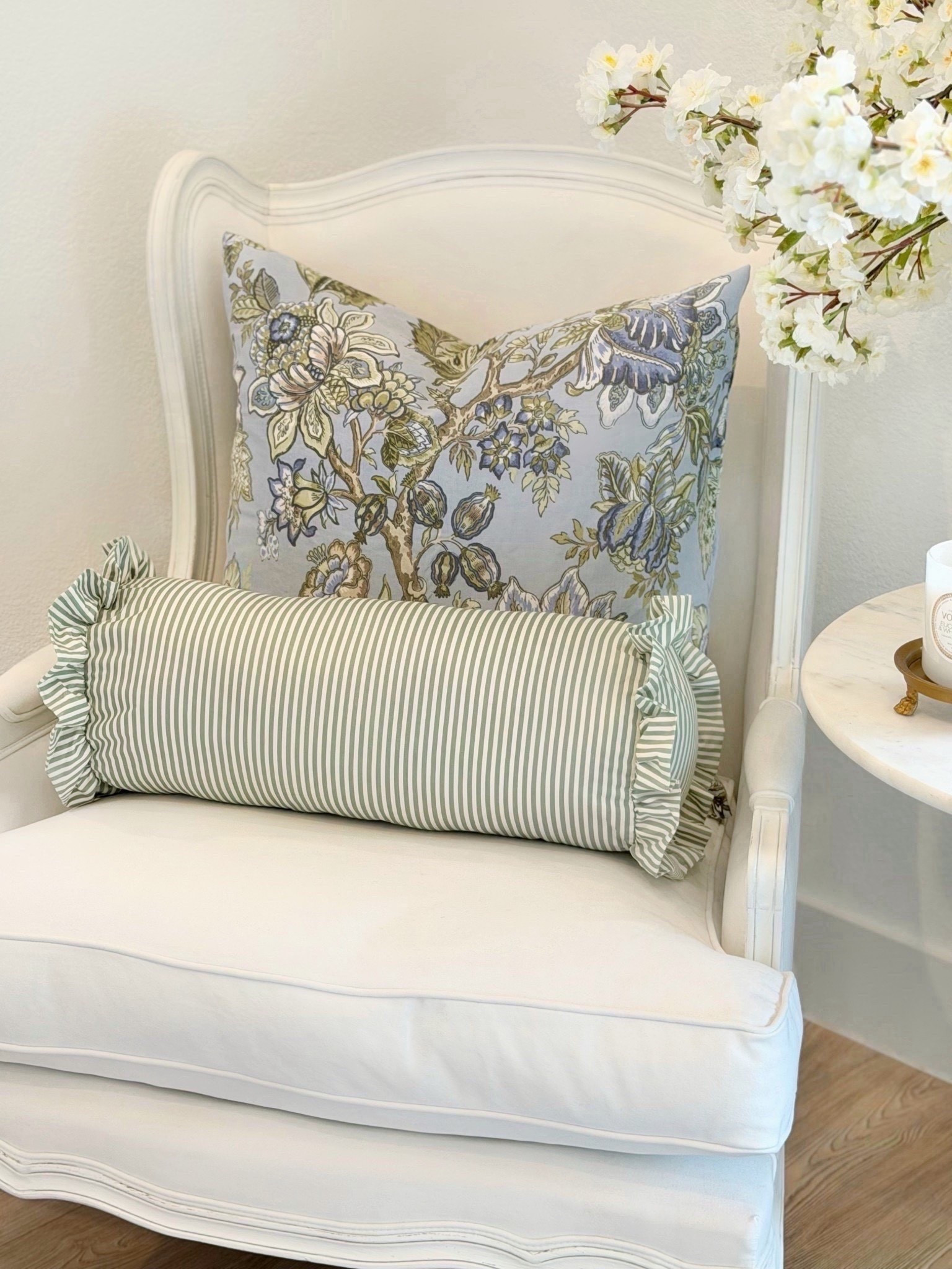 $9 ruffle bolster pillow ✨

#LTKHome #LTKSeasonal #LTKSaleAlert