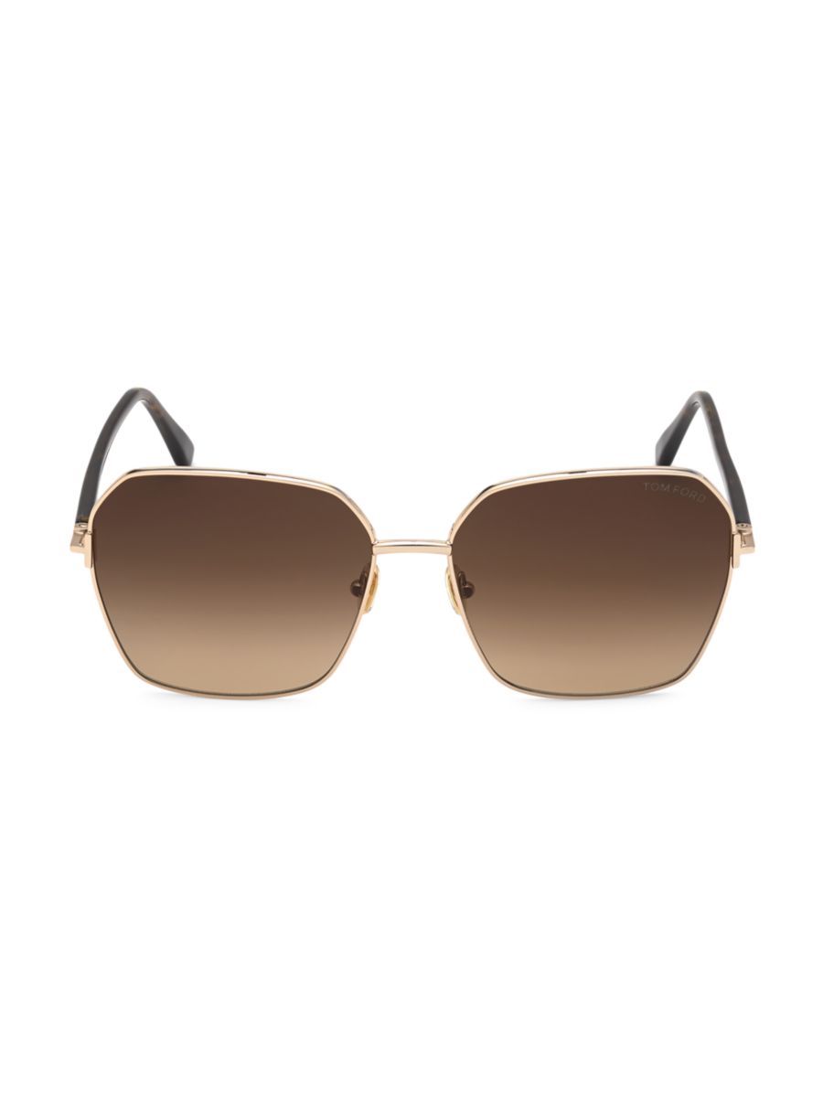 Claudia 62MM Geometric Sunglasses | Saks Fifth Avenue