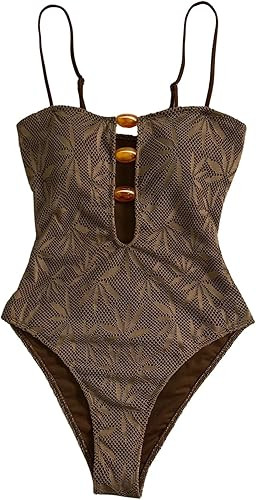 SOLY HUX Women's One Piece Swimsuit Cutout Bathing Suits High Cut Swimwear Vacation Cruise Wear | Amazon (US)