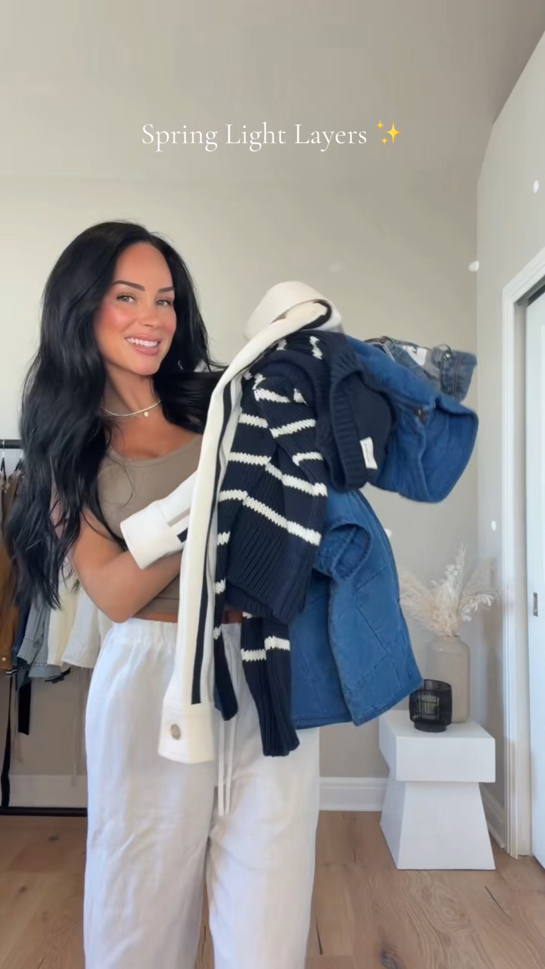 Aritzia Spring Light Layers 🌸☀️🤍 I will have these on my LTK!

 @Aritzia  #aritziapartner
My Sizing 5'7, 145lbs, 32dd

