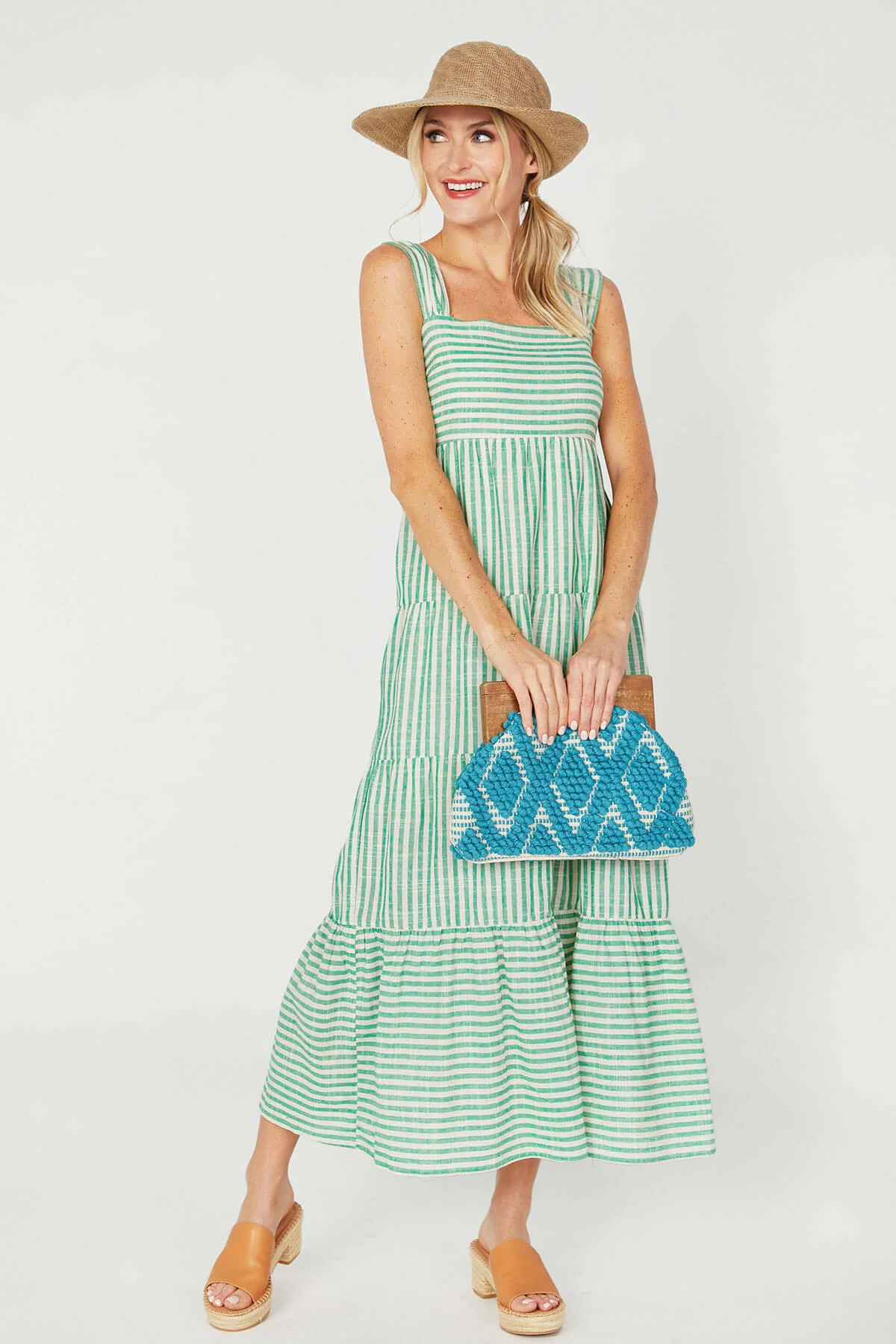 Lush Striped Tiered Dress | Social Threads