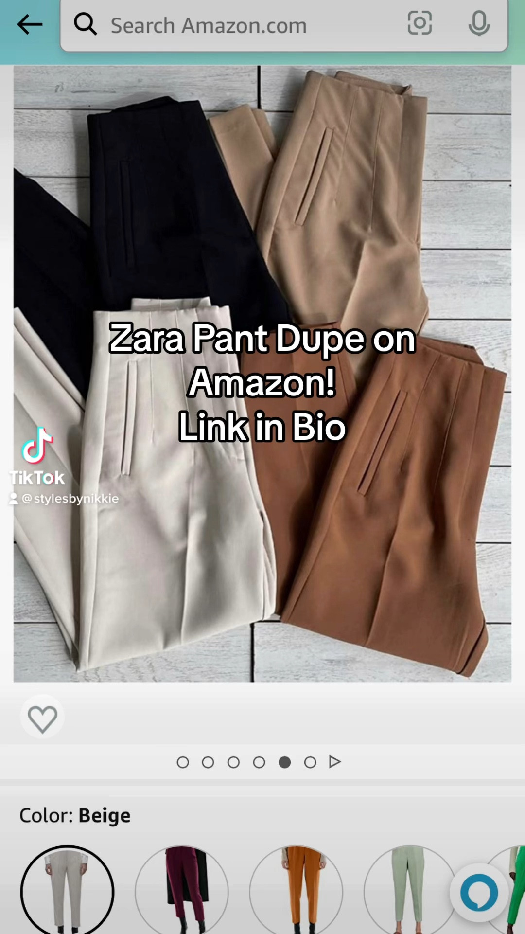 Amazon dupe of the famous Zara trousers!! 😍

#LTKworkwear #LTKunder100 #LTKunder50