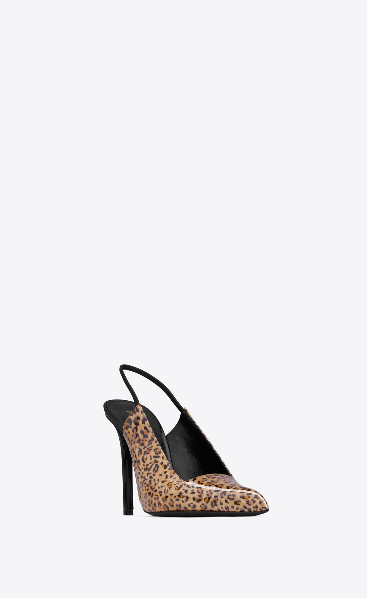 raven slingback pumps in leopard-print patent leather | Saint Laurent Inc. (Global)