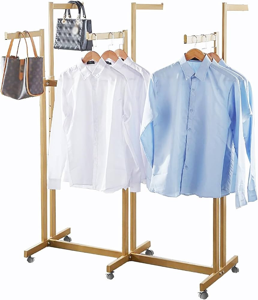 Floor Standing Metal Garment Rack - Heavy Retail Display Racks With Wheels, 6 Arms Clothing Rack,... | Amazon (US)